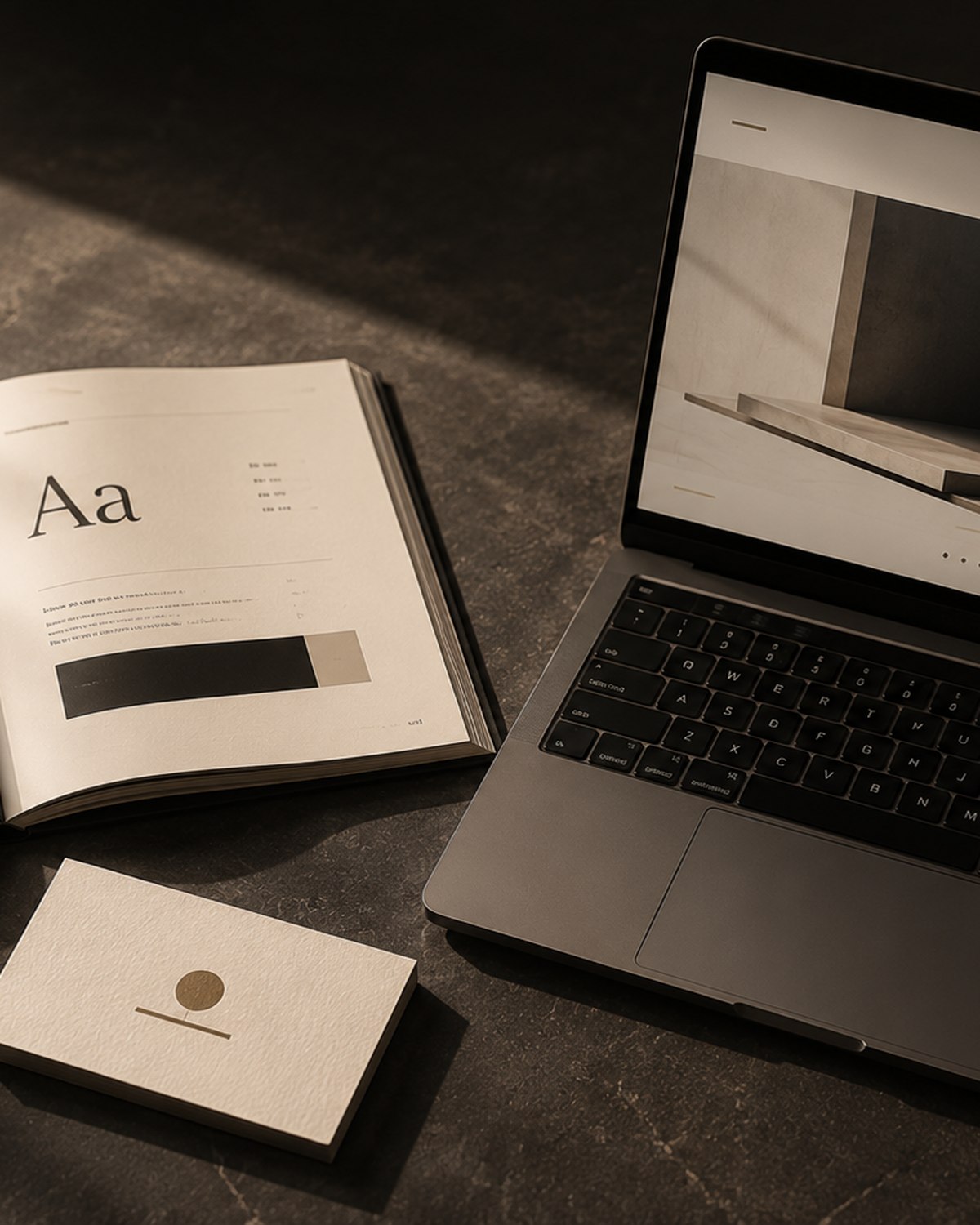 A brand system shown as one connected whole
